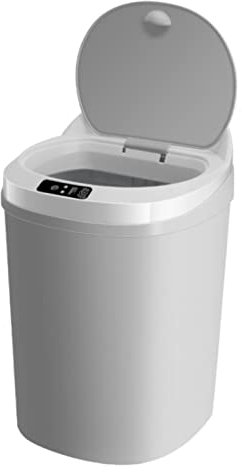 Cubo Basura Cesto de Basura Bote De Basura Inteligente Bote De Basura Automático Sensor De Movimiento Sin Contacto Papelera De Plástico Retraso Inteligente Papelera Papeleras Basurero (Color : G, Si
