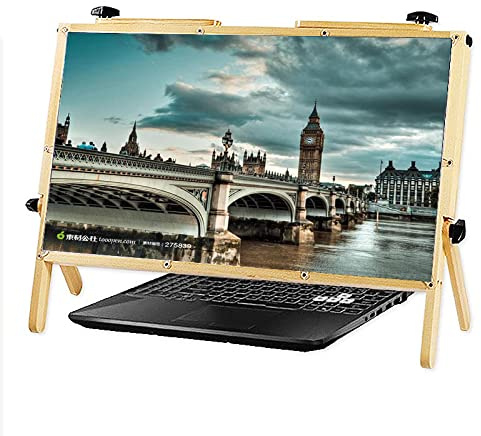Generic Computer Screen Magnifier for Laptop, 22 Inch, 3X Magnification, HD Optical Lens, Wooden Frame