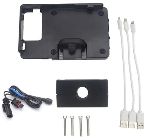 OUVECR GPS Halterung Motorrad Für CRF1000L Für Afrika Für Twin CRF1000L 2016 12mm 16mm 22mm Handy Motorrad Navigation Halterung USB Lade Halter Handyhalterung Motorrad(12mm Lossless Cable)