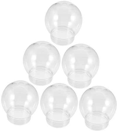 CONGARTENO Selbstgemacht Schneekugeln mit Schraubverschluss zum Basteln 6 Stück aus Klarem Pet Kunststoff 300ml Volumen für Weihnachtsdekoration