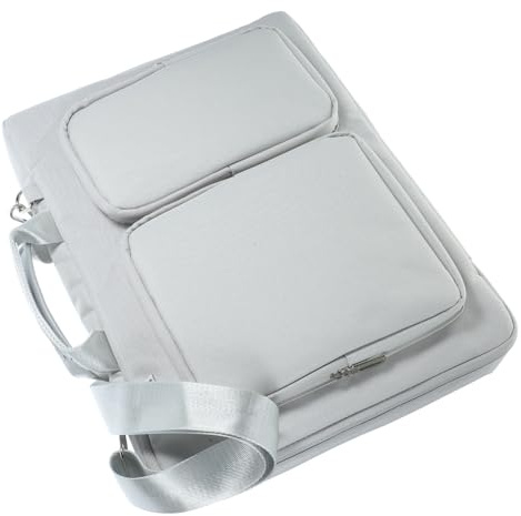 Angoily Sacoche pour Ordinateur Portable Housse De Transport Légère Et Fine pour Ordinateur Portable Gris Argenté