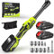 Robustrue 3/8 Akku Ratschenschlüssel 80N.m, 2 x 2000mAh Akku 400RPM Ratschenschlüssel, 21V Ratsche mit variabler Geschwindigkeit, 7 Steckschlüssel, 1/4 und 1/2 Adapter, 3 Verlängerungsstange