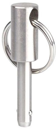 12 mm Hochleistungs-Schnellverschlussstift mit Kugelkopf und Zugring, 1 Stück VCN115.1 Verriegelungsverschluss aus vernickeltem Edelstahl(VCN115.1 12 75mm)