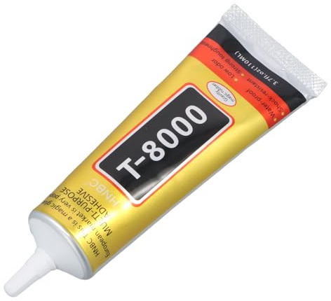 T8000 Handy Display Kleber, 110ml 1 Stück, Bastelkleber Transparent Flüssig Wasserfest und Lackierbar Mehrzweckkleber, Starker Flexibler Bastelkleber für Holz Glas Stoff Keramik Metall und mehr(110ml)