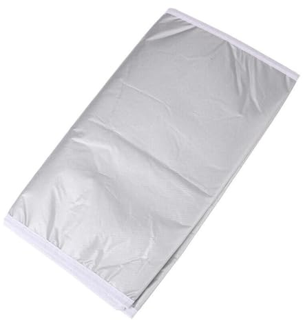 AlluraPet Copertura per asse da stiro con rivestimento metallico, protezione per tessuti delicati, copertura per tavolo da viaggio, in poliestere, 130 x 50 cm