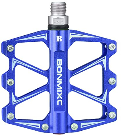 BONMIXC Flat Road Bike Pedals Lightweight MTB Pedals Sealed Bearing Mountain Bicycle Pedals 9/16 (Blue2)
