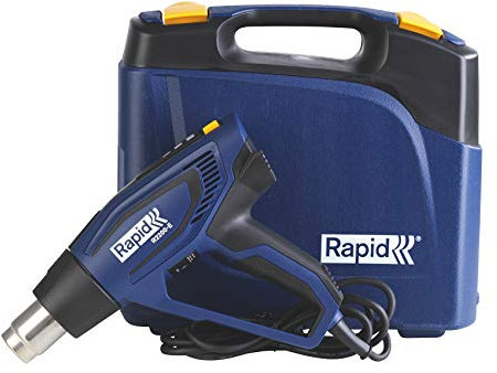 Rapid Pistola de Aire Caliente R2200-E, Potencia 2200 W, Temperatura 60-650°C, Flujo de Aire 250-500 l/min, para Eliminar Pintura, Barniz y Adhesivos, Termorretracción, con Maletín