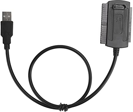 USB-auf-SATA-Kabel, USB 2.0-auf-SATA-Festplattentreiber-Adapter, Kompatibel mit 2,5/3,5-Zoll-IDE und SATA-Unterstützung für 2000/ME/XP/Vista/7/OS X