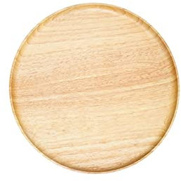 Vassoio for frutta ， Piatto rotondo in legno Piatti for frutta Piattino Vassoio for tè Dessert Cena Vassoi for pane (Size : Medium)