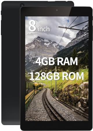 UDKED Mini 5 8 Inch Tablet Windows 10 4GB RAM 128GB EMMC,Z8350 Quad-core LCD, Ultra-thin and Lightweight,High-speed and Silent,Wireless WiFi,Micro USB High Performance Tablet (Black)