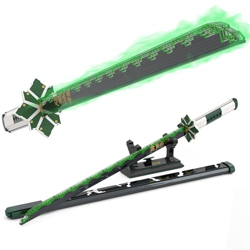 Tarcury Shinazugawa-svärdbyggsats – 710 delar, Katana-animemodell med skida och stativ – 98,5 cm, cosplay-samlarobjekt för barn och vuxna