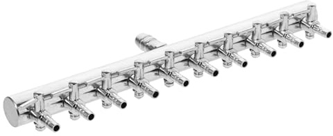 Yardwe Aquarium Luftverteiler Rückschlagventil Für Aquarium-luftpumpe Luftverteiler Für Aquarien Edelstahl Hebelwirkung Rohrverbindungsstücke Luftventil für 4mm Schlauch Luftpumpe(8 Wege)