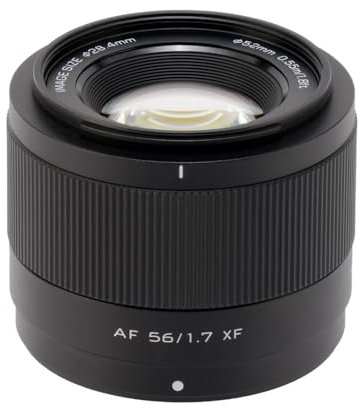 Viltrox Objetivo de retrato de enfoque automático F1.7 APS-C de 56 mm, compatible con cámaras Fujifilm X-A5 X-A7 X-M1 X-M2 X-H1 X-T1 X-T1 X-T10 X-T2 X-T20 X-T3 T4 X-T200 X-T30 X-Pro1 X-Pro2 X-Pro3 X.