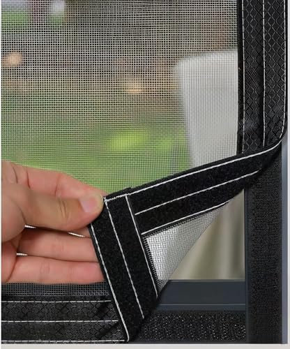 Edelstahl Fliegengitter Katzensicher, Fensterschutz Katze Ohne Bohren, Robust und Zuverlässig Fliegengitter Dachfenster, Katzensicheres Fliegengitter, Katzennetz Fenster für Balkon(120x140cm)