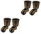 Htuygyjaw Ruedas para Sofá Sofá Redondo Diapositivas Resistentes Ruedas Giratorias Ruedas de 1,5 Pulgadas Ruedas Retro Poleas para Muebles, 4 Piezas