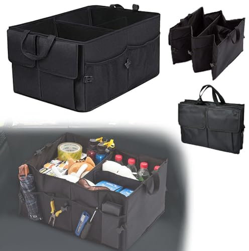 JSYDMA Kofferraum Organizer für FIAT 500 500S 500E 500C 500L 500X, Kofferraumtasche faltbar, Kofferraumtasche, Autotasche, Auto Faltbox, Car Organizer