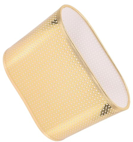 LIFKICH Konischer Lampenschirm für Tischlampe aus Gewebe mit Leichtem Gewicht und Vermeidung von Grellem Licht für Büro und Arbeitszimmer in Goldener Farbe Zufälliger Stil