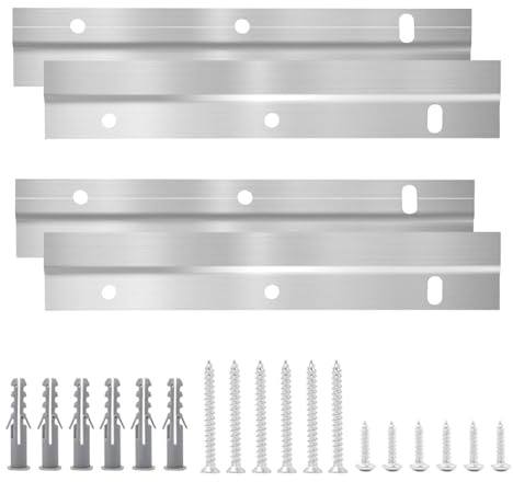GIONAR Französische Klammer-Bilderaufhänger, robuste Halterung, 15,5 cm, Z-Stange, ineinandergreifende Wandhalterung, zum Aufhängen von Wandbildern, Spiegeln, Rahmen, Kunstwerken, Fotos, Z-Halterungen