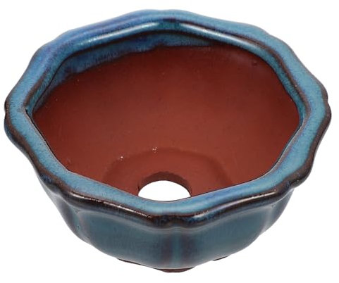 TOYANDONA Maceta De Cerámica Hexagonal De Arena Morada para Escritorio y Decoración Interior, Maceta para Suculentas Orificio De Drenaje y Diseño Artesanal Simple
