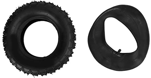 Pongnas Pneus de la Tondeuse à Gazon, Pneu 15x6.00-6 avec Tige de Soupape Droite épaississant 13x5,00 à 6 Intérieurs et Extérieurs pour la Neige de Tondeuse