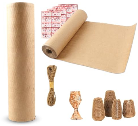 Wabenpapier Rolle 30 cm x 30 M Verpackungspapier Packpapier Polsterpapier