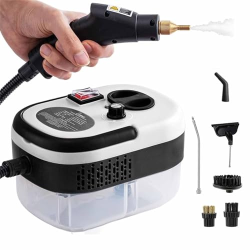 Limpiador A Vapor Portátil De 2500 W - Depósito De 1200 Ml, Limpieza Profunda A 105 °C, Calentamiento Rápido En 15 S, 6 Velocidades Y Boquilla Ajustable - Para Alfombras Y Sofás,Black