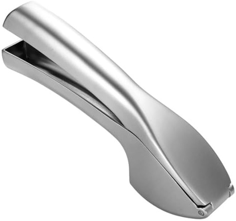 Premium Stainless Steel Garlic Press, Detachable Handle Mincing Tool, Rust-Proof & Dishwasher Safe Garlic Crusher, Easy to Use Kitchen Gadget for Fresh Garlic, Ginger, and Herbs