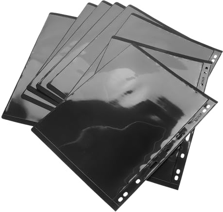 Toddmomy 10 Páginas para Álbum de Sellos Fondo Negro Hojas para Colección de Sellos Filatelia Postal de 9 Orificios Suministros para Coleccionar y Billetes