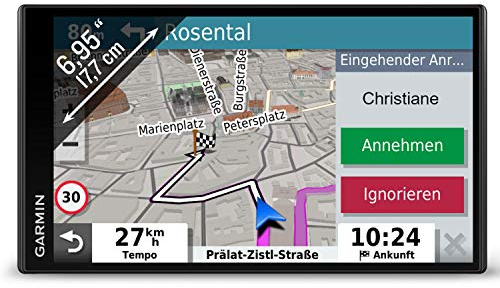 Garmin [renewed] DriveSmart 65 MT-S EU – Navigationsgerät it 6,95“ (17,7 cm) Farbdisplay, vorinstallierten 3D-Karten für Europa (46 Länder), Sprachsteuerung & Fahrerassistenz [Generalüberholt]