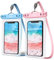 YOSH Blau und Rosa wasserdichte Handyhülle [2 Stück], 7 Zoll IPX8 Unterwasser Handyhülle, Wasserfeste Handytasche für iPhone 16 15 14 13 12 11 Pro XS XR SE Samsung S24 S23 S22 Xiaomi 15 14 Huawei