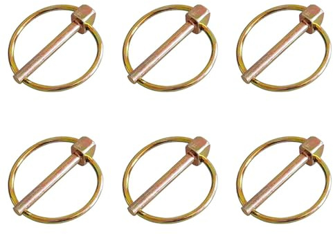 Lynch Pins, Safety Linch Pin with Ring Lock for Boat, 6 PCS