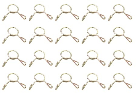 sourcing map 100 Stk. Schlauchschellen, 6mm ID für 7–7,5mm AD Benzinschlauch Schellen, 65Mn Stahl Kraftstoffleitung Rohrschellen für Luftschläuche Wasserschläuche Silikonschläuche