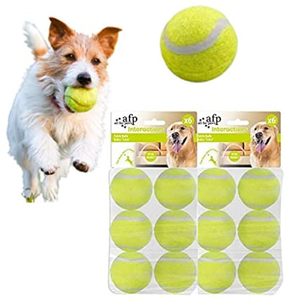 BoT by BlueRoad Tennisbälle für Hunde, extra Starke - Mini 12x (5 cm) | Extra hüpfende Sprungbälle für mehr Spielspaß; Sicher und ungiftig für Hunde; Geeignet für kleine bis mittelgroße Hunde