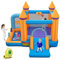 COSTWAY Inflatable Bouncy Castle, Kids Bounce House Trampoline with 680W Blower, Basketball Hoop, Ball Pits, Blow Up Children Jumper for Indoor Outdoor