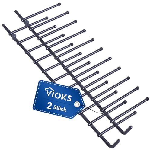 VIOKS 2x Oberkorbeinsatz Geschirrspueler Ersatz für Siemens BOSCH 12004140 | Klappstachelreihe Einsatz, 240 x 63 mm, für Teller in Spülmaschinen