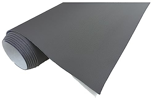 TAPHICEROS Leder Reparatur Set | Dunkelgrau, 150cm x 140cm | Meterware Kunstleder Selbstklebend Lederreparatur Lederflicken Set Hochwertiges Lederflickenset für Autositz Sofa Möbel Bürostuhl