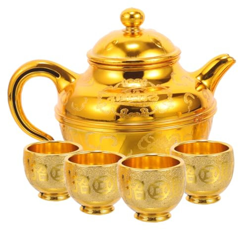 LALADEFIEE Teekannen Aus Pp-Material Buddhistische Opferwasserkanne Buddha Wasserkocher Für Dekoration Schreibtischornament Retro-Tasse Opfertasse Dekorative Tasse