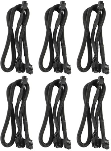 Kznifmk 6X Cable de Fuente de Alimentación PCIE VGA de 8 Una Doble 8 Y 6 para Supernova G2 G3 G5 P2 T2 GS G+ 650 750 850 1000