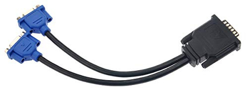 TOBBOMEY Adattatore Cavo Maschio Doppio Vga Femmina Splitter Video Nero Blu per Collegare Due Monitor Vga Compatibili Svga Flat Panel e Proiettori
