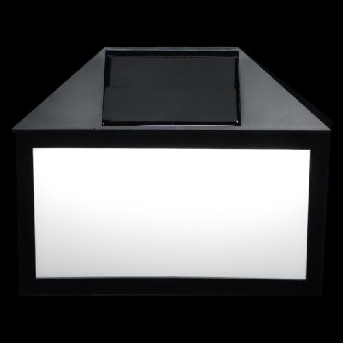SUPVOX Lampe de Numéro de Maison Solaire Noire en Plastique Éclairage LED Longue Durée pour Plaque Adresse Extérieure de Porte