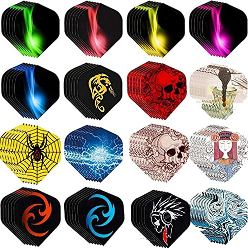 ToBeIT 96pcs Dart Flights Dartflys - Dart Flight Standart Form Flights Zubehör für Soft Dartpfeile und Steel Dartpfeile (Dart flights96stk)