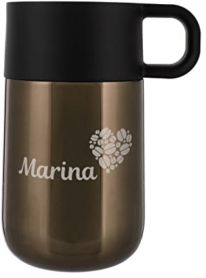 Herz & Heim® WMF Thermobecher mit Gravur - Kaffeeherz - mit Wunschnamen Kupfer