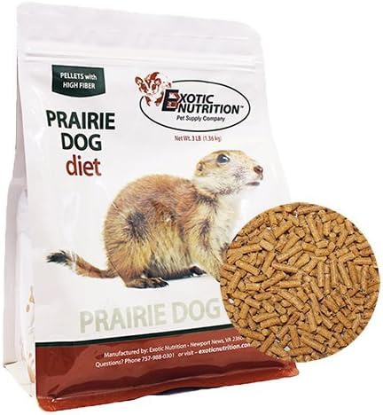 Exotic Nutrition Prairie Dog Food - Nutritionally Complete Staple Diet for Adult Prairie Dogs - Food for Adult Ground Squirrels 6 Months & Older - Farm-Fresh All Natural Ingredients - 2.5 lb.
