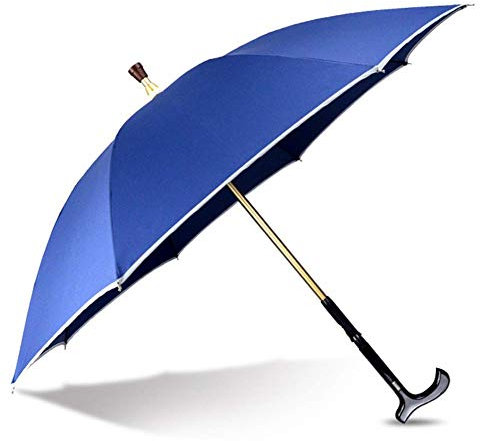 LEEBIITOO Krücken Krücke für Erwachsene, Multifunktions-Regenschirm-Gehstock, Gehhilfen aus Aluminium mit reflektierendem Streifen, für ältere Menschen interessant Safehappy