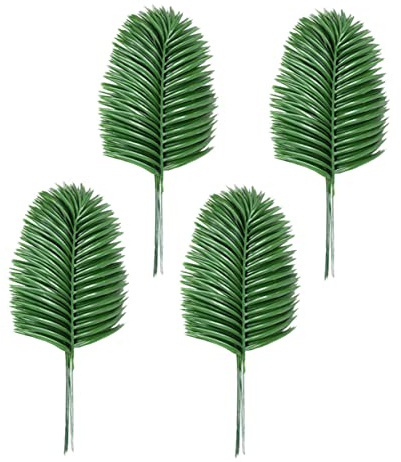 MAGICLULU 12piezas Palma Artificiales Verdes para Decoración Tropical Decoración De Fiesta