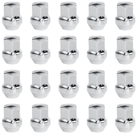 20 Radmutter M14x1,5 60° Kegelbund geschlossen Rad Muttern SW 19mm für Chrysler, Ford Galaxy, S-Max, Land Rover, Opel (Silber)