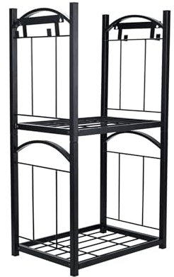 Portalegna da ardere in ferro a 2 strati, resistente, per interni ed esterni, con design staccabile