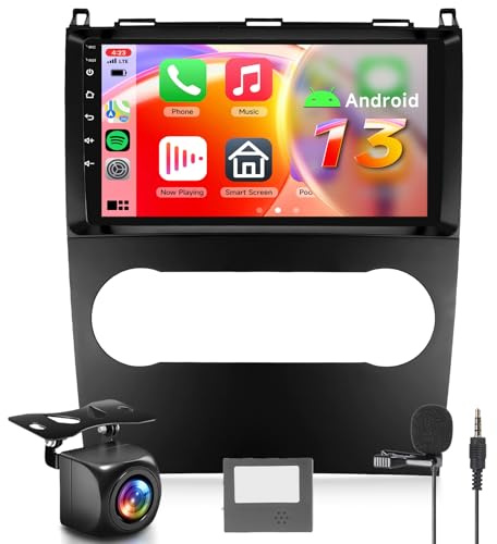 【8 Núcleo 4+64G】 Hodozzy Carplay Radio Coche para Mercedes Benz Clase B B200/Clase A A160 A180 2008-2011,9 Pulgadas Autorradio Android con WiFi/GPS/RDS/FM/Bluetooth/USB/DSP