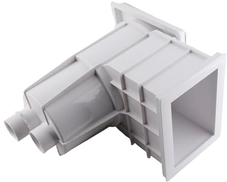 ZYLARUM 2in Male Screw Pool Skimmer Basket | Debris Remover for Swimming Pools/Spas | Sturdy Plastic Construction | 41.6x37x24.9cm with 3 Fittings Included