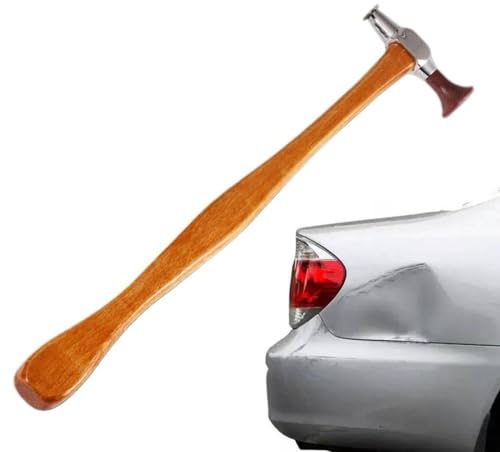 Martello per riparazione ammaccature senza vernice, in acciaio e faggio, strumento per la rimozione automatica delle ammaccature per grandine/danni al corpo, lunghezza 40 cm